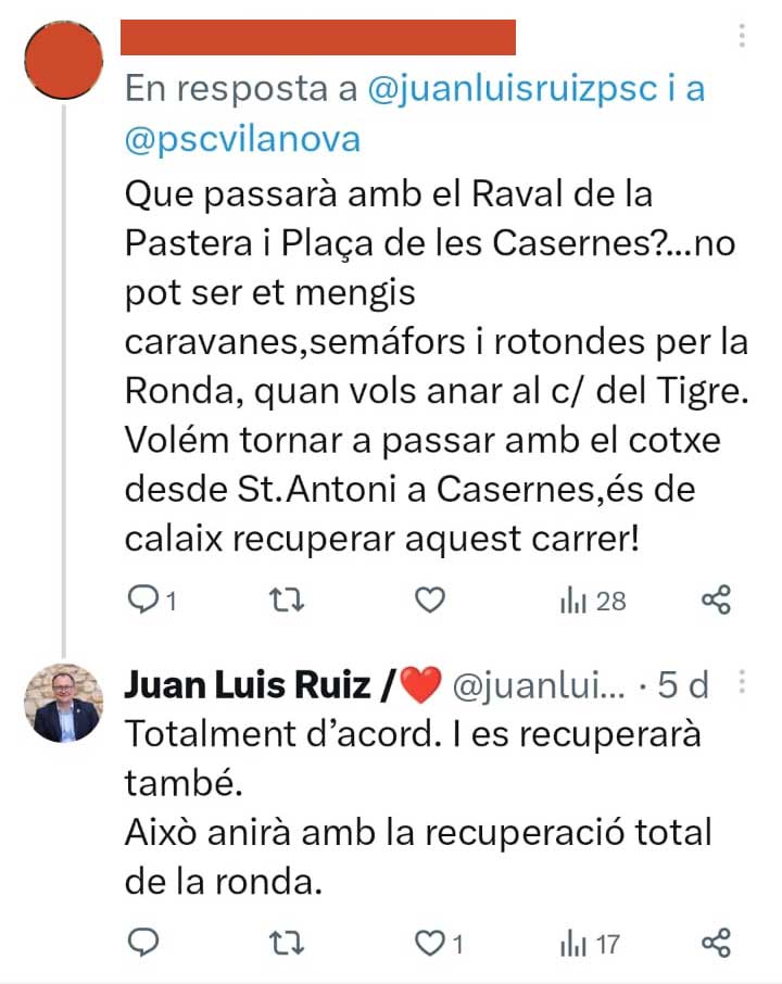 Juanj Luis Ruiz es compromet a "recuperar" el Raval de la Pastera de Vilnova i la Geltrú